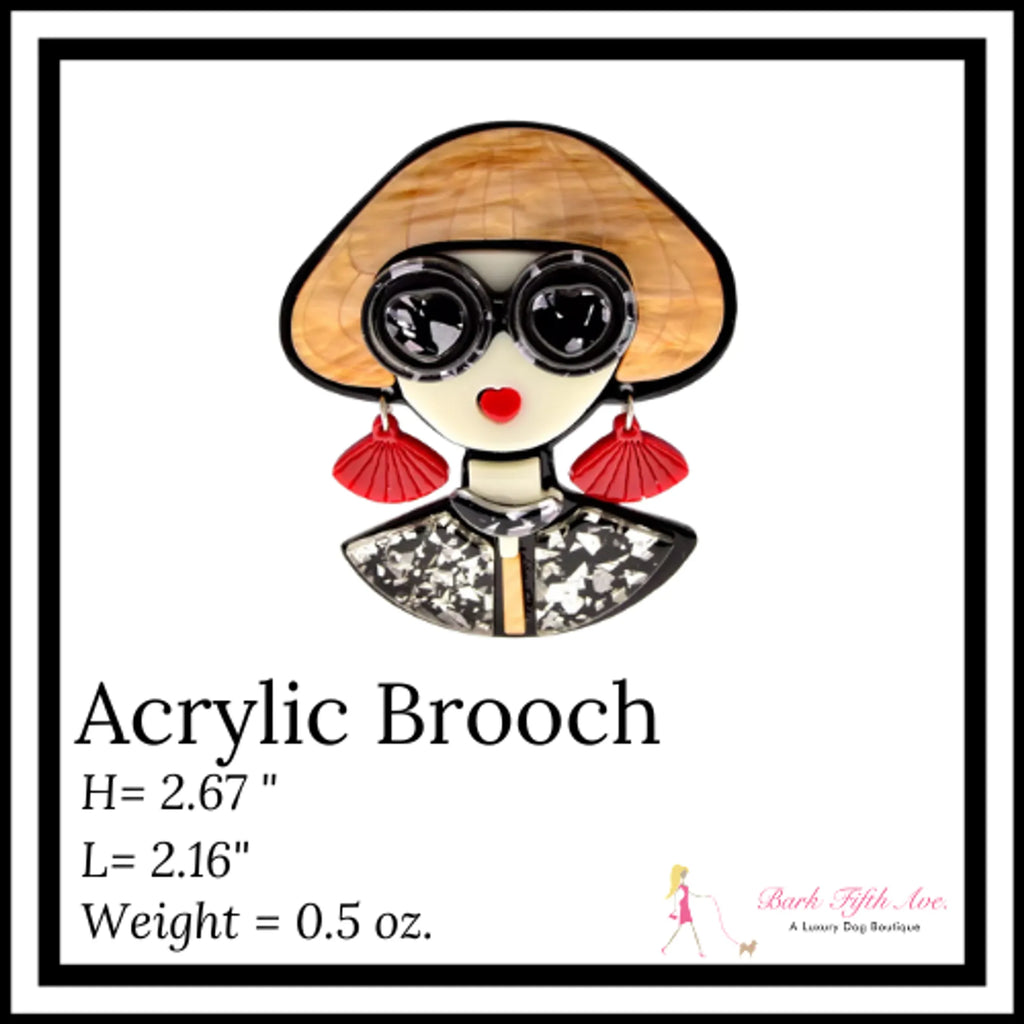 Acrylic Brooch So Vogue Dress